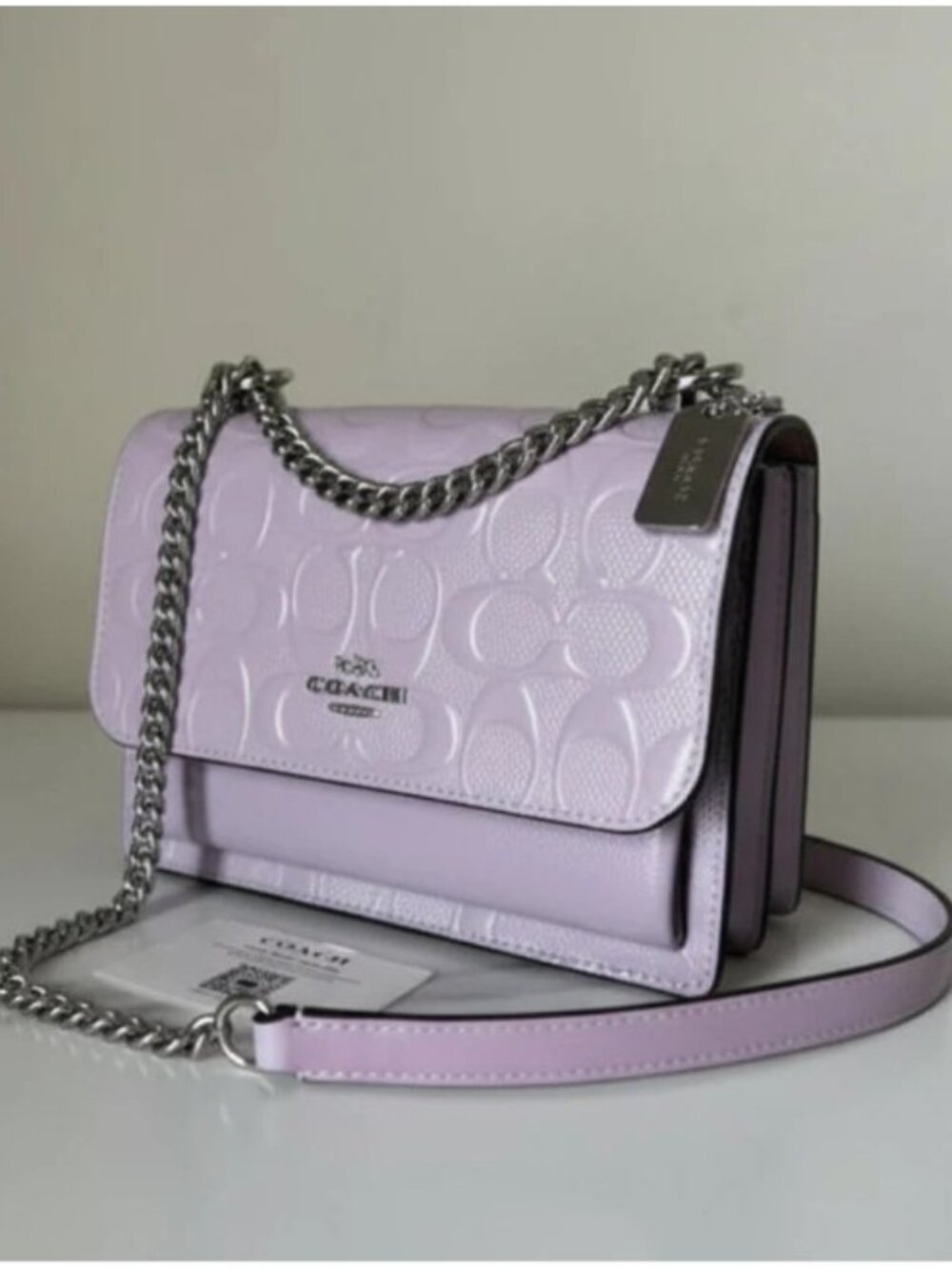 Coach Mini Klare Violet Patent Crossbody Bag CDB11
